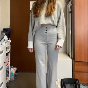 Grey high waisted pants